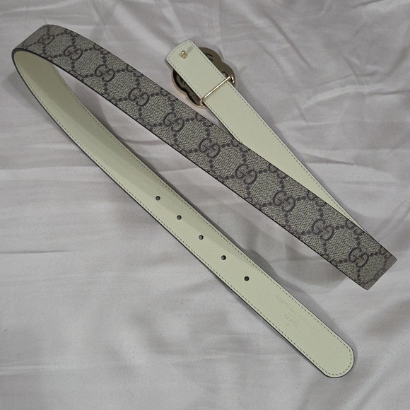 Skinny Gucci Reversible Monogram Belt Gold GG Buckle 90cm main image 14